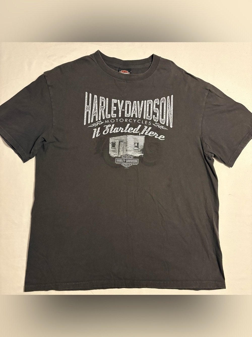 Harley-Davidson Black 'It Started Here' Graphic Tee-The Original Motorcycle Shed
